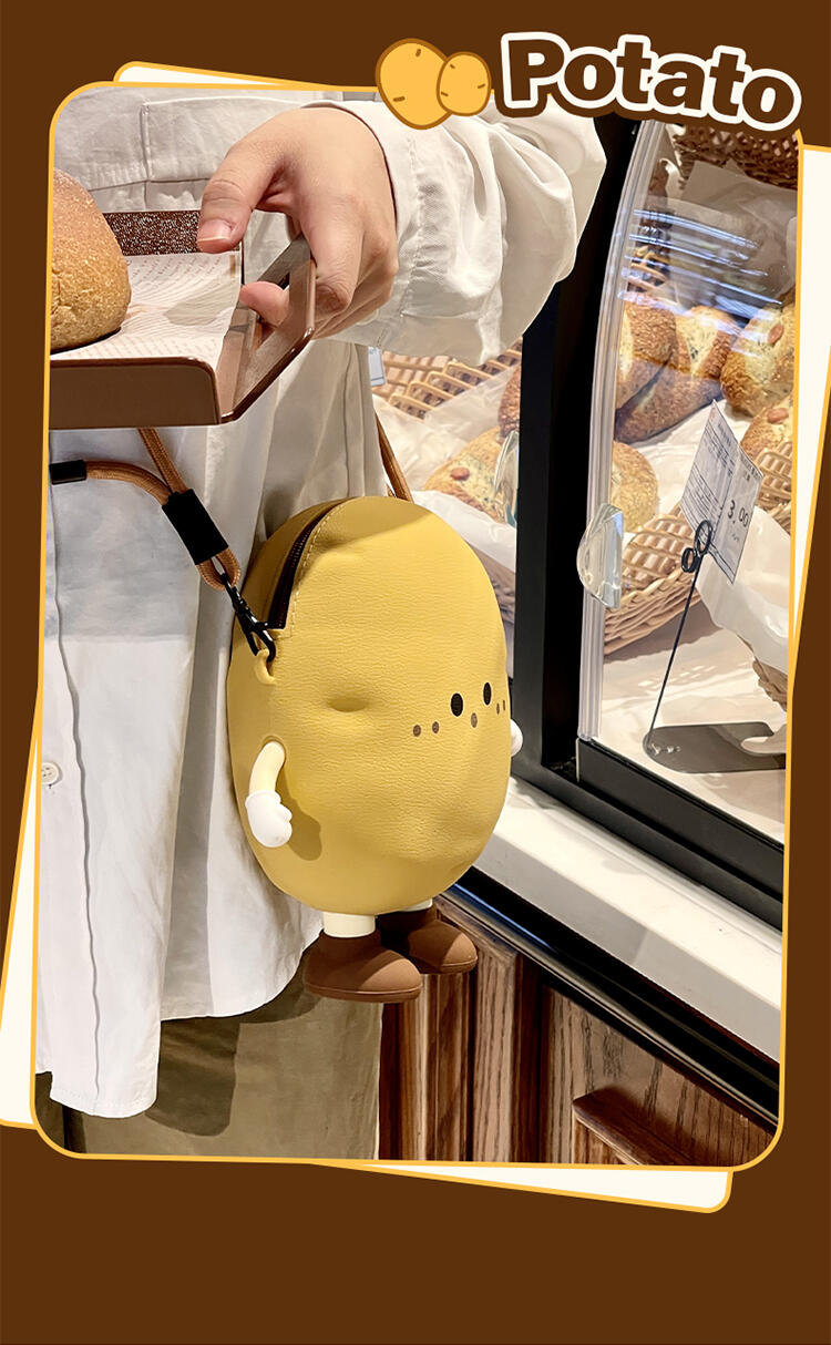 1PC Cute Potato Crossbody Bag for Women & Kids β Kawaii Cartoon Shoulder Bag with Mini Coin Purse β Trendy Gift for Girls | Funny Plush Style Handbag