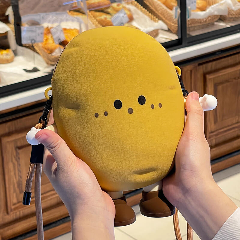 1PC Cute Potato Crossbody Bag for Women & Kids β Kawaii Cartoon Shoulder Bag with Mini Coin Purse β Trendy Gift for Girls | Funny Plush Style Handbag
