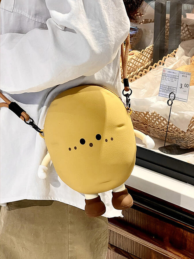 1PC Cute Potato Crossbody Bag for Women & Kids β Kawaii Cartoon Shoulder Bag with Mini Coin Purse β Trendy Gift for Girls | Funny Plush Style Handbag